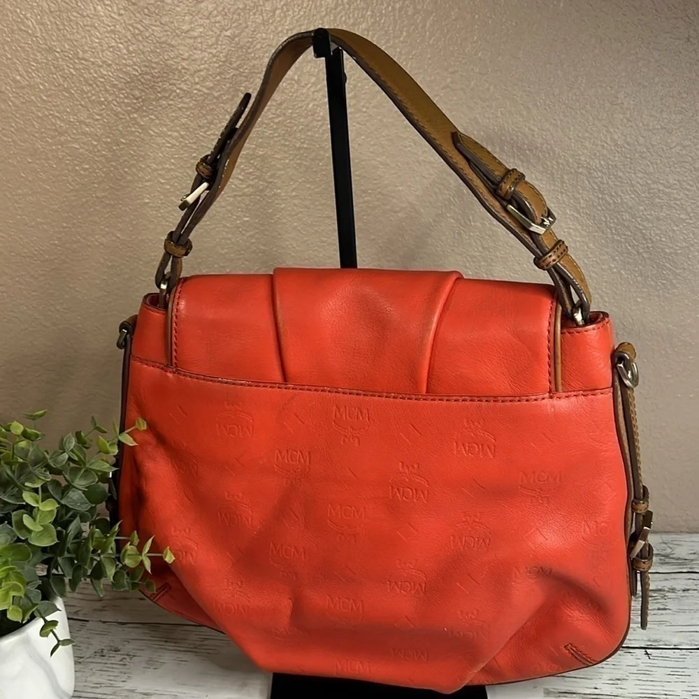 MCM Orange Leather Bag